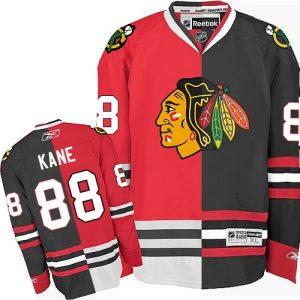 NHL Chicago Blackhawks Trikot #88 Patrick Kane Authentic Rot Schwarz Reebok Split Fashion